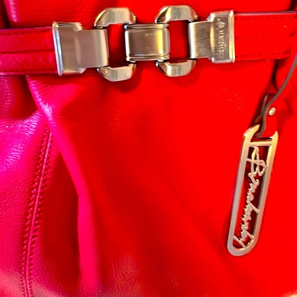 B. Makowsky Red leather Hobo Bag Excellent Condition. - Picture 3 of 11